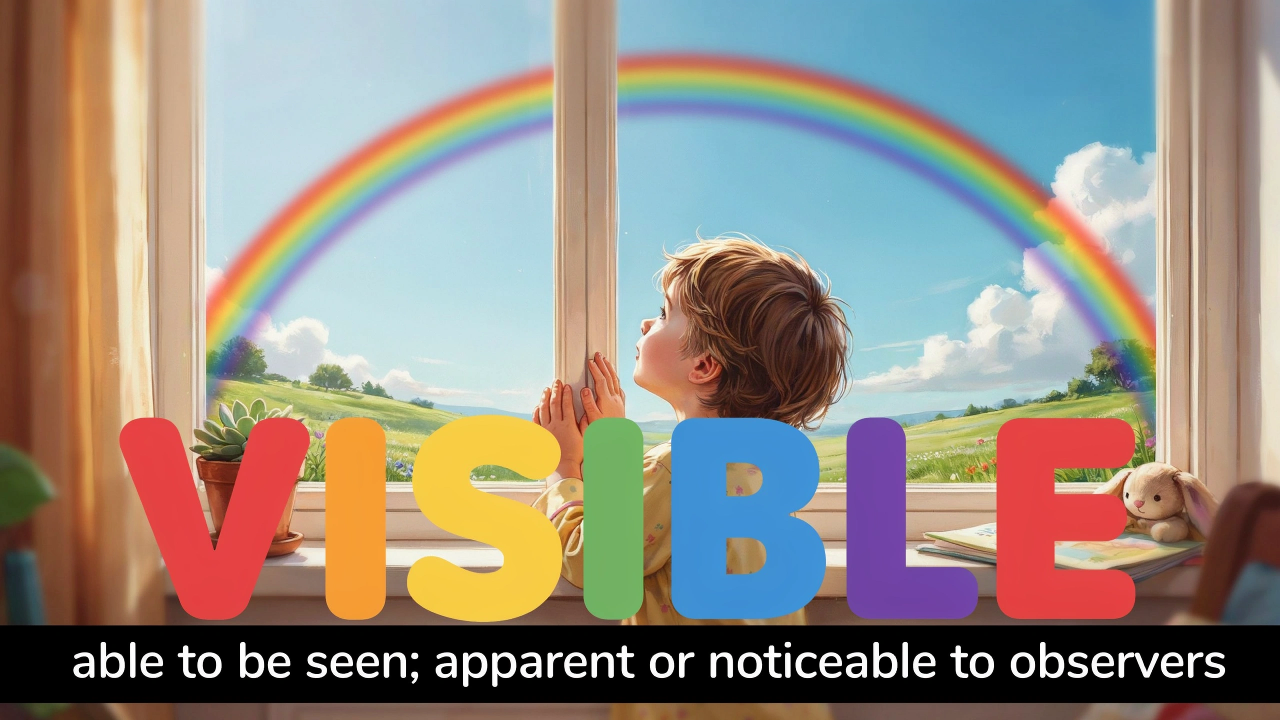 English Illustration for visible